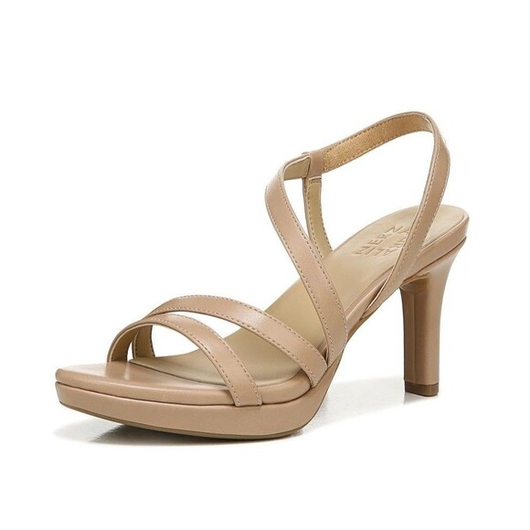 Naturalizer Womens 7 M Creme Brulee Nude Brenta Strappy High Heel Sandals NIBFN0 - Picture 1 of 4